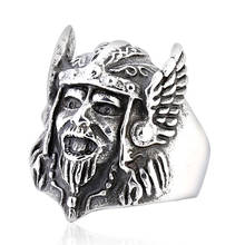 Кольцо СКА для мужчин, титановая сталь, маска викинга пирата, мужское кольцо, панк, ювелирные изделия, высокое качество, модные кольца для мужчин BR8-239 2024 - купить недорого