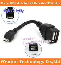 50 шт. Новый хост-Кабель Micro USB штекер-USB гнездо OTG 10 см мини usb otg кабель для планшетного ПК 2024 - купить недорого