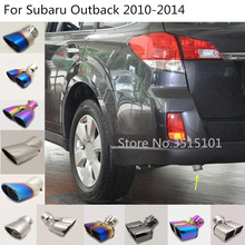 Car styling Tampa de Escape Silenciador Extremidade do Tubo de Escape de aço Inoxidável tomada de Dedicar 1pcs Para Subaru Outback 2010 2011 2012 2013 2014 2024 - compre barato