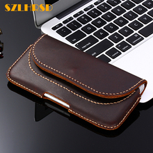 Vintage Belt Clip Phone Bag for Sony Xperia L2 XA2 Ultra Case Genuine Leather Holster for Z5 XZ1 XZ2 Compact XA1 Plus XZs cover 2024 - buy cheap