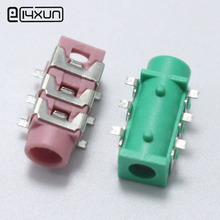 EClyxun 10PCS SMD 3.5 mm Stereo jack Audio Connector PJ-313D SMT 6Pin Female Headphone Jack Interface Pink Green Black 2024 - buy cheap