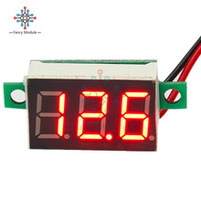 Dc 4.7 32 32 v 3 dígitos display voltímetro 0.36 Polegada mini led digital voltímetro medidor de tensão do painel vermelho 2024 - compre barato