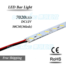 5pcs no waterproof PCB led hard strip 50cm 36led 12V white/warm white led luces strip light 7020 2024 - buy cheap