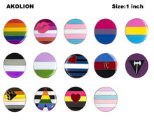 Rozet-placas metálicas con bandera arcoíris del orgullo Gay, pines metálicos con ICONO, broche para regalar 2024 - compra barato