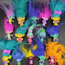 3Pc/6Pcs/lot Trolls Figures Poppy Branch Action Figure Toy Set  New Movie Trolls Figurine  Doll Birthday Party Gift Toy 2024 - buy cheap