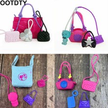 4 Pcs/ Set Cute Bags Colorful Shoulder Handbag Doll Accessories For Barbie Doll Baby Girl Kids Toy Gift 2024 - buy cheap