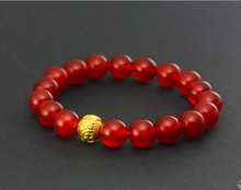 Hot sale 999 24k Yellow Gold 3D Carved FU Beads Bracelet  0.65g 2024 - buy cheap