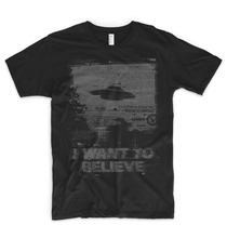 I Want To Believe T Shirt Alien Ufo Area 51 Roswell X Files Space Ship Greys T-Shirt newest 2019 T Shirt O Neck Cotton Tee Shirt 2024 - buy cheap