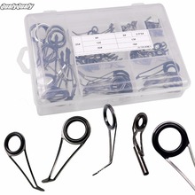 Kit de reparación de guías de caña de pescar, Kit de cerámica de acero inoxidable, DIY, 4mm-18mm, 80 unids/lote 2024 - compra barato