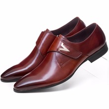 Качественная коричневая, коричневая/черная обувь для выпускного вечера, Мужская классическая обувь из натуральной кожи, мужская деловая обувь с пряжкой 2024 - купить недорого