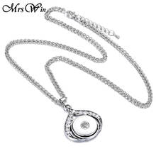 New Snap Jewelry Crystal Water Drop Pendant DIY Neckalce 18mm Snap Necklace for women Chains Necklace 2024 - buy cheap