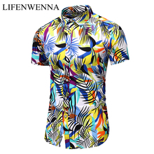 Nuevo verano de los hombres de camisa hawaiana 2019 de moda camisas de manga corta para hombre Slim Fit Casual Camisa de playa Cllothing tendencia más 7XL 2024 - compra barato