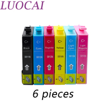 Картриджи для принтеров LuoCai, совместимые с чернилами, 6 шт., для Epson Stylus Photo R270/R290/R295/R390/1430 Вт, RX590/RX610/RX690 2024 - купить недорого