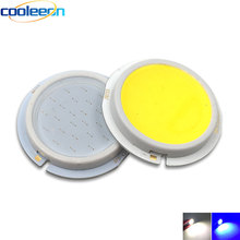 Fonte de iluminação led redonda, 5 peças, chip cob de 43mm de diâmetro, natural branco azul cor para holofotes, lâmpadas led diy dc 15v