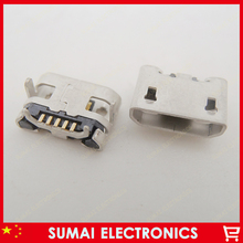 300pcs Micro 5p USB Jack Type B Female socket SMD soldering jack Two fixed foot Free shipping 2024 - buy cheap