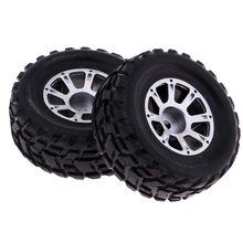 2pcs Plastic Wheel Rubber Tires for WLtoys A949 A959 A969 RC Car Spare Parts 2024 - buy cheap