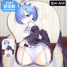 "Re: Zero" Rem Ram Anime 3D Buttock Gaming Mouse Pad with Wrist Rest Silicone gel filled 2way fabric Big Size 2024 - buy cheap