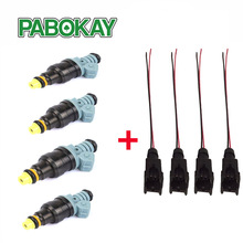 4 pieces x 1600CC CNG 160lbs gas fuel injector + ev1 connector plugs 0280150842 0280150846 for mazda ford honda racing 2024 - buy cheap