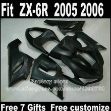 Motorcycle fairings set  for Kawasaki ZX6R 2005 2006 all matte black plastic  fairing kit 05 06  ZX-6R Ninja 636 LK82 2024 - buy cheap