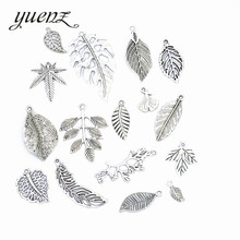 YuenZ 16pcs Mix tree leaf charms Antique silver color Metal charm fit necklace Bracelets jewelry making U020 2024 - buy cheap