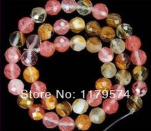 wholesale and retail beautiful 10mm Faceted Watermelon Tourmaline loose Beads Hand Made Fashion Jewelry Making Design 15"wj363 2024 - buy cheap