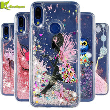 Soft Case on for Xiaomi Redmi Note 7 Cases sFor Etui Xiaomi Redmi Note 7 Phone Case Cover Cartoon Glitter Dynamic Liquid Cover 2024 - buy cheap