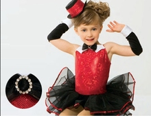 Vestido infantil para dança de jazz, roupa de apresentação moderna para dança de palco 2024 - compre barato