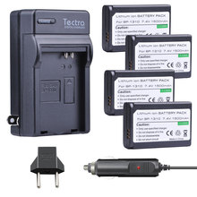 Tectra 1500 мАч 4 шт. BP-1310 BP 1310 BP1310 батарея + Автомобильное зарядное устройство для Samsung NX11 NX20 NX5 NX10 NX100 батареи для камеры 2024 - купить недорого