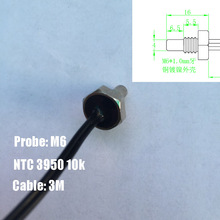 Free ship 100pc high quality M6 ntc temperature sensor 10k 3950 ntc probe screw M6 10k sensor 1% 3M ntc 10k B3950 ntc sensor 2024 - buy cheap