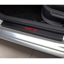 Car Styling For Citroen DS3 Car Door Sill Protector Sticker Carbon Fiber Vinyl Sticker 4Pcs 2024 - buy cheap