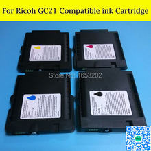 1 Набор заправляемых пигментных чернильных картриджей для Ricoh GC21 для Ricoh GX5050N/GX3050SFN/GX3050N/GX3000SFN/GX2050N принтер 2024 - купить недорого