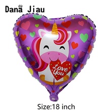 Lovely-globos de papel de aluminio de Alpacas, corazón rojo, bola para el Día de San Valentín, fiesta de bienvenida al bebé, decoración para el Fiesta Temática de animales del Zoo de cumpleaños para niños 2024 - compra barato