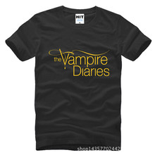 The Vampire Diaries New Logo TV Series Printed Mens Men T Shirt T-shirt Fashion 2015 New Cotton Tshirt Tee Camisetas Masculina 2024 - buy cheap