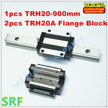 High quality 1pcs  Linear guide rail TRH20 L=900mm Linear rail + 2pcs TRH20A Flange block Bearing slide block for CNC 2024 - buy cheap