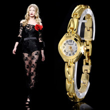 Relógio feminino ouro strass 2020, relógio de pulso feminino clássico quartz com pulseira dourada 2024 - compre barato