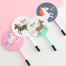 40 pcs wholesale Korean Creative Unicorn Fan Pen Ball Pen School Supplies Prizes Ballpoint Pen Canetas Kawaii Stylo Stationery 2024 - buy cheap