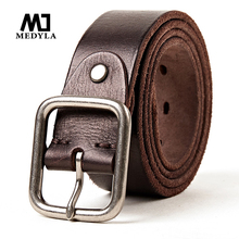 MEDYLA Men's Genuine Leather Belt Alloy Buckle Retro design High-quality Brand  Belt For Men Top cowhide production MD605 2024 - buy cheap