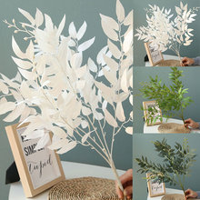 Sale 1PC Artificial willow bouquet fake leaves for Home Christmas wedding decoration party willow vine faux foliage plants 2024 - buy cheap