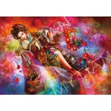 Набор для вышивки «Японская женщина», алмазная 5d-картина «сделай сам» из смолы, Набор для вышивки крестиком, мозаичные наклейки на стену, Свадебный декор 2024 - купить недорого