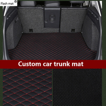 Flash mat leather Car Trunk Mats for Geely All Models Emgrand EC7 X7 FE1 automobiles styling car accessories custom cargo liner 2024 - buy cheap