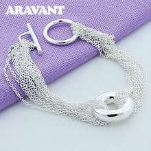 New Arrival 925 Silver Multi Layer Tassel Chain Bracelets For Women Jewelry Accessories 2024 - buy cheap