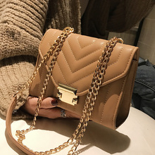European Fashion Female Square Bag 2021 New High Quality PU Leather Women's Designer Handbag Lock Chain Shoulder Messenger bags 2024 - купить недорого