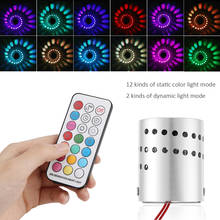 Konesky Modern LED Wall Lamp  Aluminum Hollow Cylinder RGB 3W Remote Control Indoor Outdoor Home Lightinh AC 85-265V 2024 - buy cheap