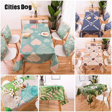 Table cloth Rectangular Pastoral style Tropical Plants Printed Tablecloth Home Protection and decoration Elegant Table cover 2024 - buy cheap