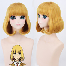 Anime Prison School Midorikawa Hana Cosplay Wig halloween Golden Blonde Short Bob Synthetic Hair Kangoku Gakuen cosplay wigs 2024 - buy cheap