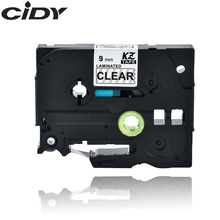 Cidy-fita de cassete compatível com p touch 9mm modelo tze 121 tz121 preto em claro e laminado 2024 - compre barato