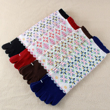 Calcetines de algodón con cinco dedos y 5 dedos para mujer, medias de tubo de colores, Harajuku, Kawaii, 3 pares 2024 - compra barato