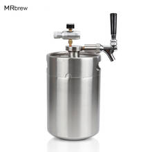 Homebrew 5L Mini Keg Beer Growler + Mini Beer Spear with Tap Faucet with CO2 Injector Premium 2024 - buy cheap