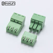 5pcs 3Pin Pluggable Terminal Block 3P Bend Pin PTB Plug + jack for 22-14AWG Wire Male Female PCB Splice Connector 10A 2024 - buy cheap