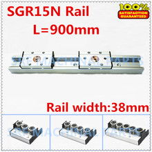 1pcs Silver Double axis roller linear guide SGR15N L=900mm +1pcs SGB15N block  linear Motion slide rail aluminum guide 2024 - buy cheap